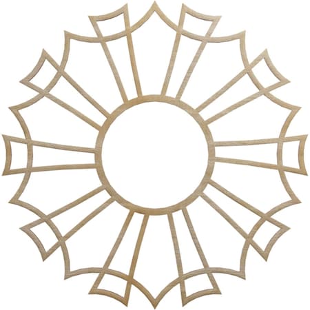 Ekena Millwork Augustus Wood Fretwork Pierced Ceiling Medallion, Hickory, 22"OD x 7 3/4"ID x 1/4"T CMWP22X22X0250AUHI